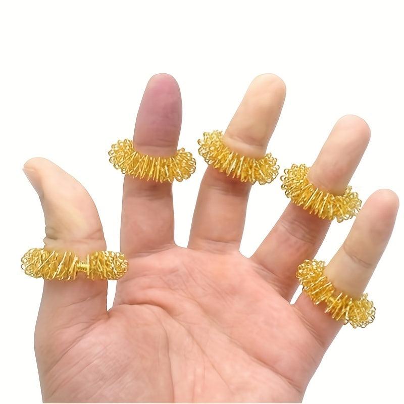5pcs Sensory Finger Rings Fidget Set for Acupressure Stress Relief