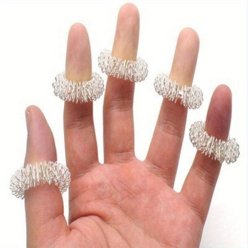5pcs Sensory Finger Rings Fidget Set for Acupressure Stress Relief