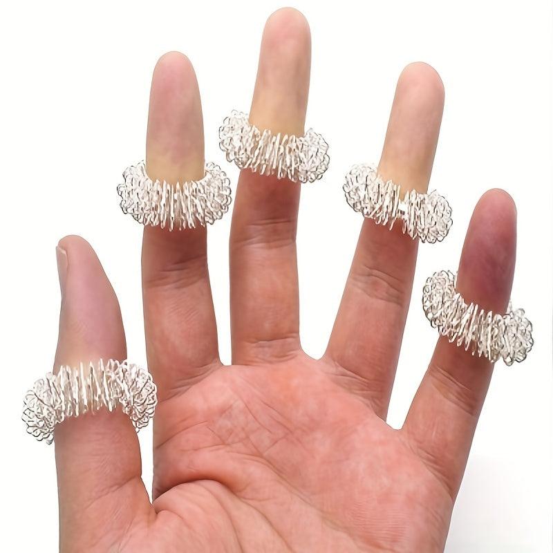 5pcs Sensory Finger Rings Fidget Set for Acupressure Stress Relief