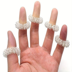 5pcs Sensory Finger Rings Fidget Set for Acupressure Stress Relief