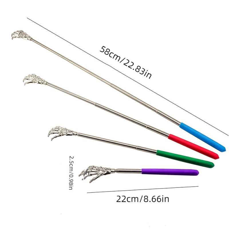 Telescopic Stainless Steel Back Scratcher Massager for Itch Relief