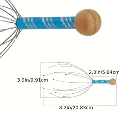 3pcs Hair Growth Octopus Scalp Massager Manual Handheld Head Scratcher