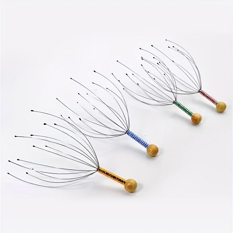 3pcs Hair Growth Octopus Scalp Massager Manual Handheld Head Scratcher