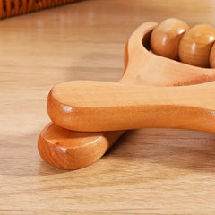 Mini Wooden Roller Massager Neck Shoulder Leg Hand Massage Tool