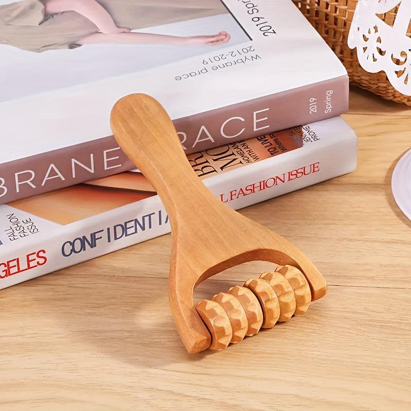 Mini Wooden Roller Massager Neck Shoulder Leg Hand Massage Tool