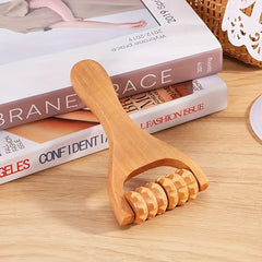 Mini Wooden Roller Massager Neck Shoulder Leg Hand Massage Tool