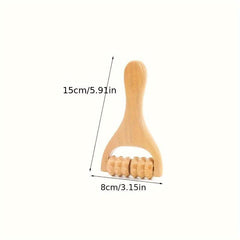 Mini Wooden Roller Massager Neck Shoulder Leg Hand Massage Tool