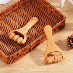 Mini Wooden Roller Massager Neck Shoulder Leg Hand Massage Tool