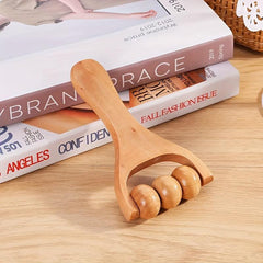 Mini Wooden Roller Massager Neck Shoulder Leg Hand Massage Tool