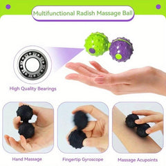 Christmas Gift Radish Fingertip Gyroscope Portable Fun Massage Ball