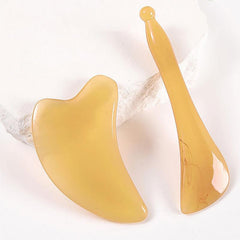 2pcs OX Horn Gua Sha Massage Tool for Face & Body Anti Aging Skin Care