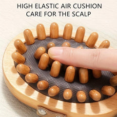 Scalp Massage Comb Wood Bristle Hair Comb Mini Hair Comb Round Air