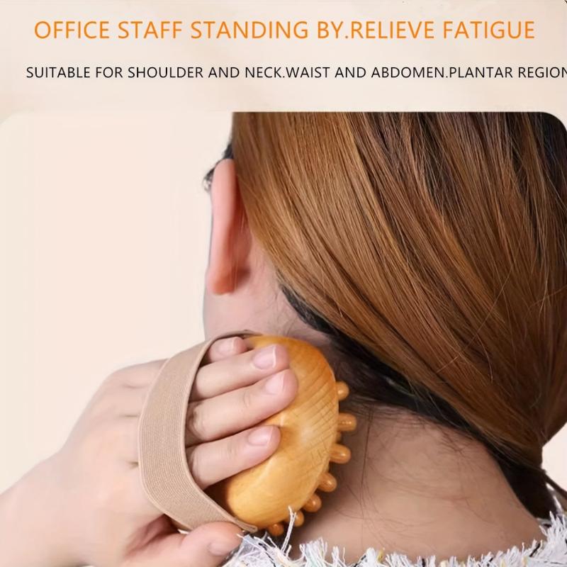 Scalp Massage Comb Wood Bristle Hair Comb Mini Hair Comb Round Air