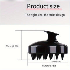 Silicone Shampoo Brush Gourd Handle Wet/Dry Anti-Itch Massage Comb