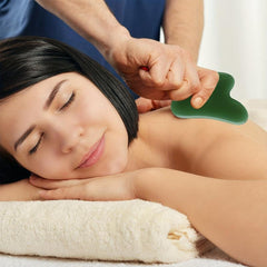 Jade Stone Gua Sha Facial Tool for Scraping Massage & Lymphatic Massagers