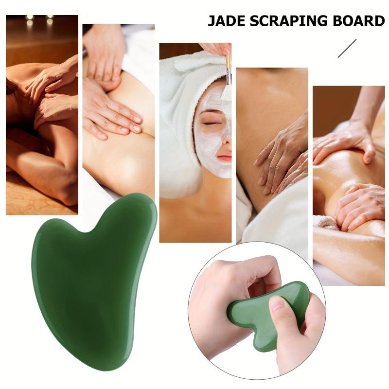 Jade Stone Gua Sha Facial Tool for Scraping Massage & Lymphatic Massagers