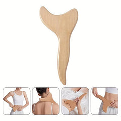 Wooden Gua Sha Scraper & Massage Roller Stick Set