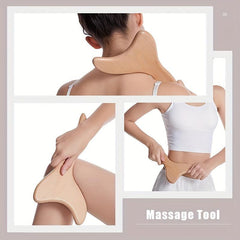 Wooden Gua Sha Scraper & Massage Roller Stick Set