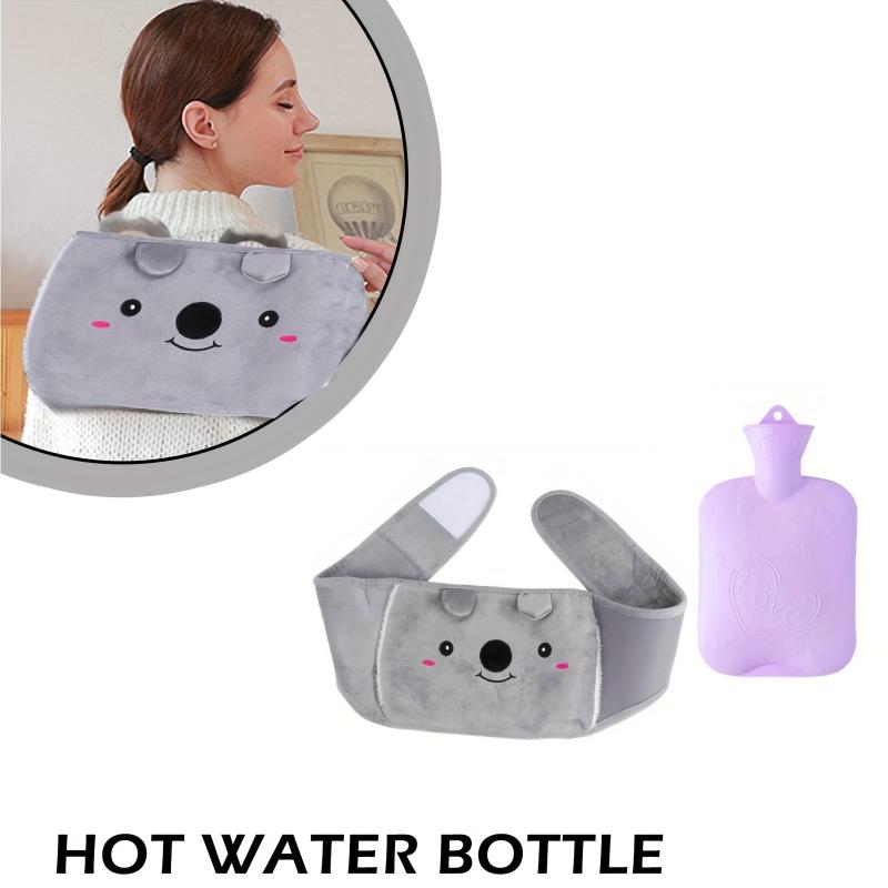 2pcs Water Warm Belt & Hand Warmer Set Hot Water Bag Waist Belly Warmer
