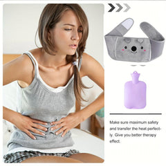 2pcs Water Warm Belt & Hand Warmer Set Hot Water Bag Waist Belly Warmer