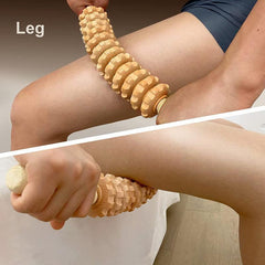 Wooden Curved Handheld Roller Trigger Point Massager