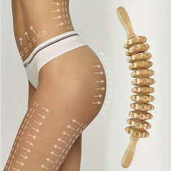 Wooden Curved Handheld Roller Trigger Point Massager