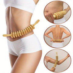 Wooden Curved Handheld Roller Trigger Point Massager