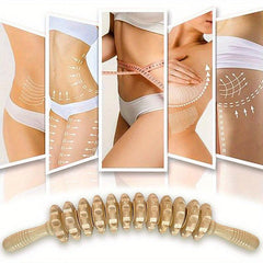 Wooden Curved Handheld Roller Trigger Point Massager