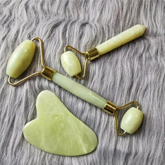 3pcs Natural Jade Stone Facial Gua Sha Massage Set