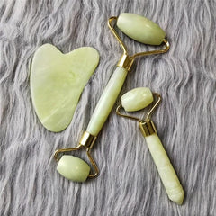 3pcs Natural Jade Stone Facial Gua Sha Massage Set