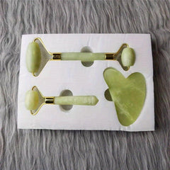 3pcs Natural Jade Stone Facial Gua Sha Massage Set