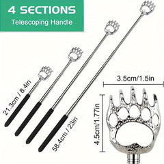 Retractable Back Massage Trumpet Massager, Relaxing Stainless Steel Material
