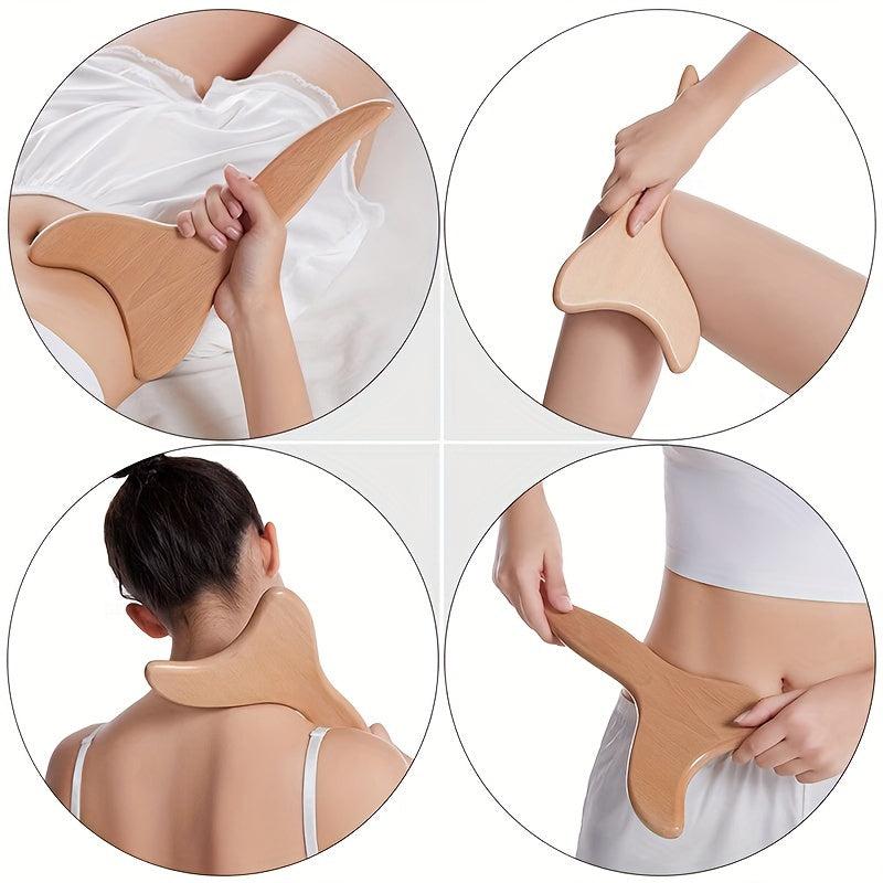 Wooden Gua Sha Tools Paddle Massager for Back Legs Arms