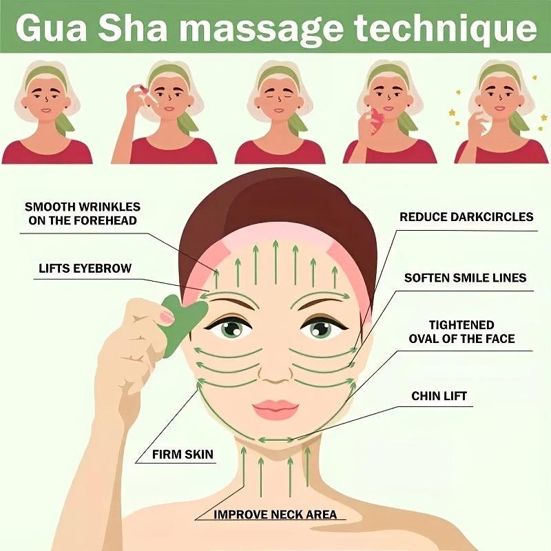 Natural Jade Stone Gua Sha Tool Face Body Care