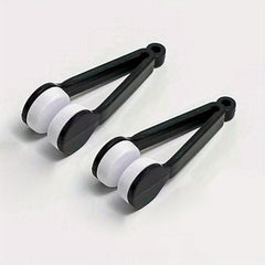 Mini Tool Eyeglass Sun Glasses Microfiber Cleaner Soft Brush Clip