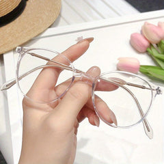 Light Blocking Glasses Clear Lens for Women & Men Reduce Eye Fatigue & UV Glare