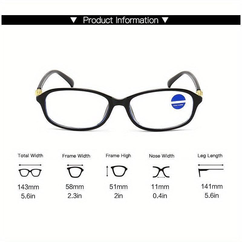 Y2K Style Light Blocking Glasses Clear Lens Reduce Eye Fatigue UV Glare