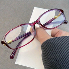 Y2K Style Light Blocking Glasses Clear Lens Reduce Eye Fatigue UV Glare
