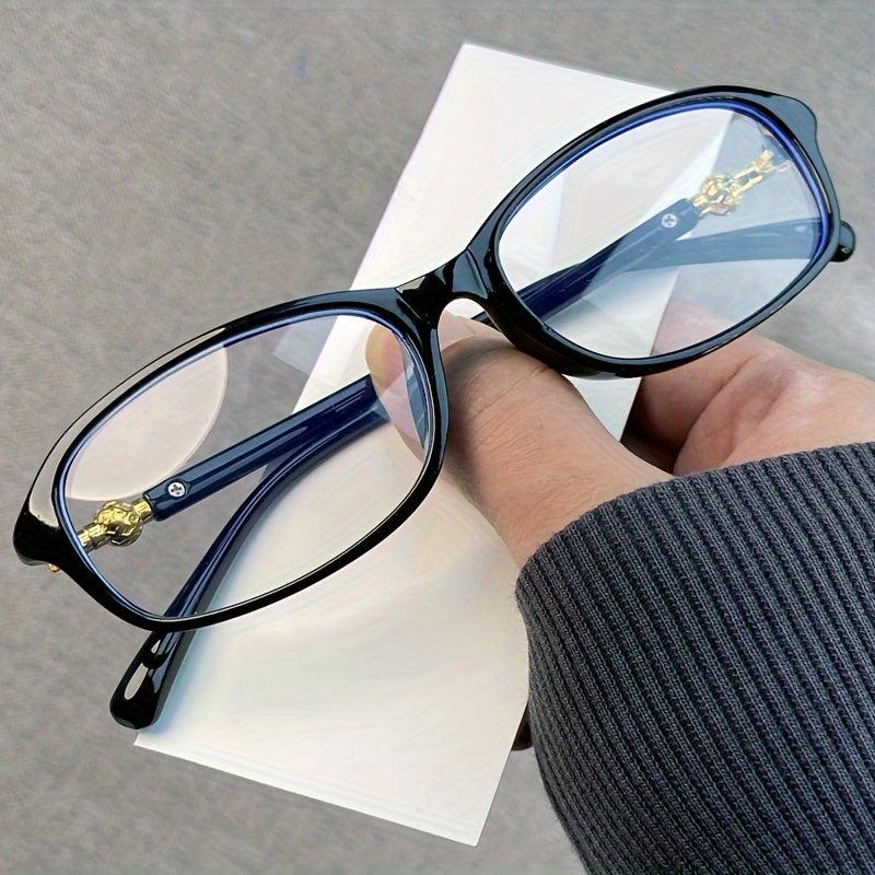 Y2K Style Light Blocking Glasses Clear Lens Reduce Eye Fatigue UV Glare