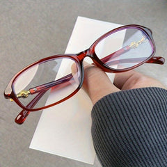 Y2K Style Light Blocking Glasses Clear Lens Reduce Eye Fatigue UV Glare