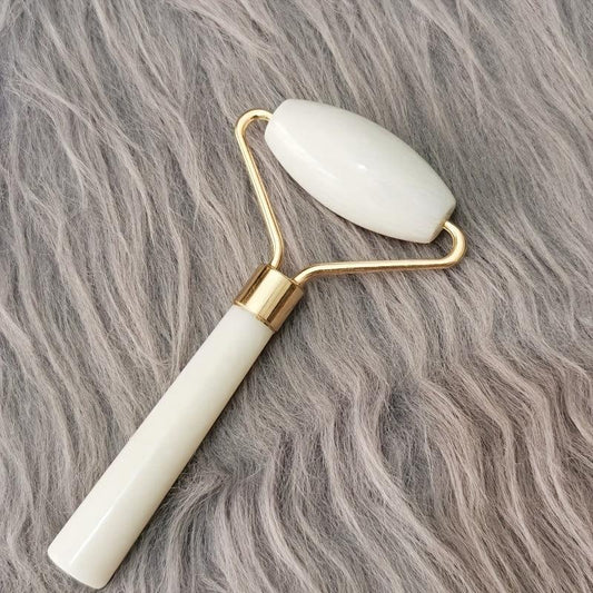Jade Roller Face Massager Real Stone Massage Home Use