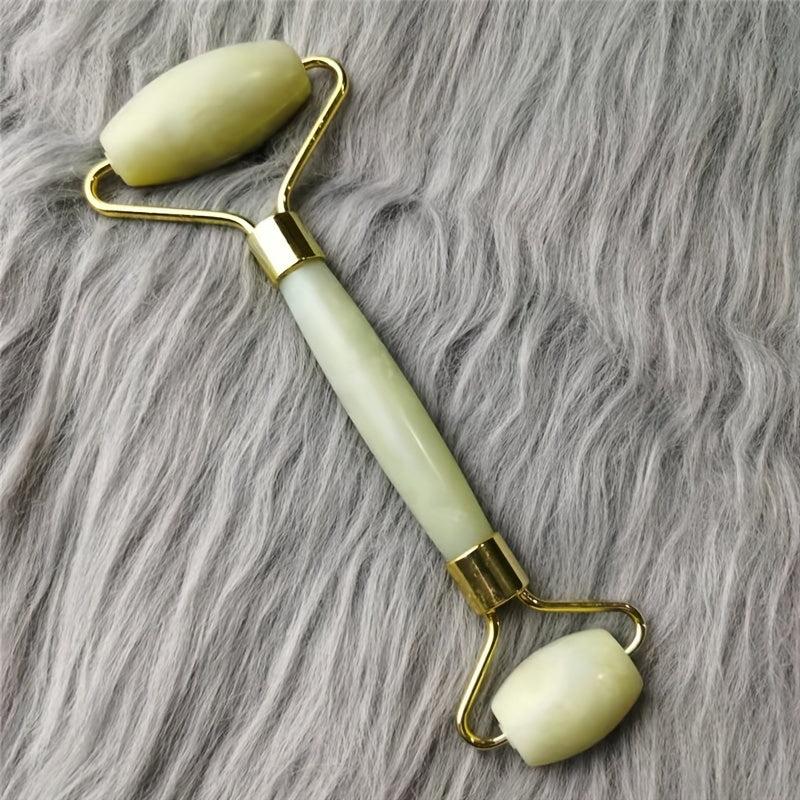3pcs Natural Jade Face Roller Scraping Set Facial And Neck Massage