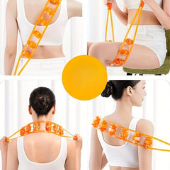 Portable Back Strap Roller Massager for Shoulder Opening and Back Relief