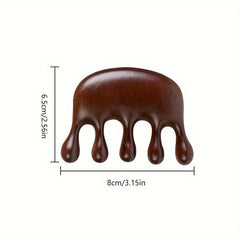 Modern Solid Wood Rabbit Nose Comb Massage Tool