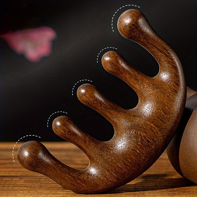 Modern Solid Wood Rabbit Nose Comb Massage Tool