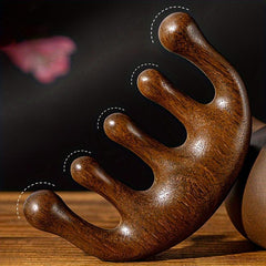 Modern Solid Wood Rabbit Nose Comb Massage Tool