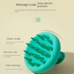 Silicone Shampoo Massage Brush Scalp Cleaning Itch Scratcher Comb