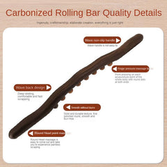 Carbonized Wood Scraping Massage Stick Back Massager Tool