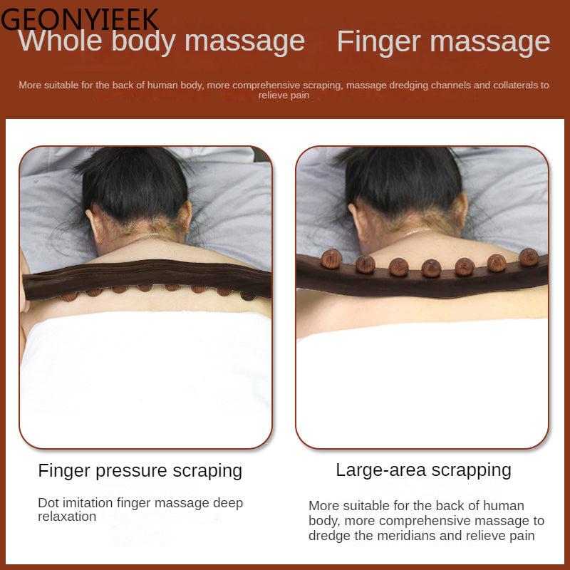 Carbonized Wood Scraping Massage Stick Back Massager Tool