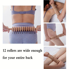 Wood Massager Straight Twelve Wheels Octopus Shape For Muscle Relax